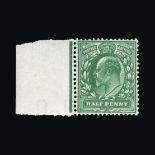 Great Britain - KEVII : (SG (279a)) 1911 Harrison perf 15 x 14 ½d deep dull green (very blotchy