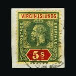 British Virgin Islands : (SG 69-77) 1913-19 MCA set complete plus 1d,2d shades(11) fine used, the 5s