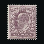 Great Britain - KEVII : (SG 301) 1911-13 SH 6d dull purple, on DICKINSON COATED PAPER, centred to