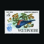 Bermuda : (SG SG389w) 1978 Eastern Bluebird 5c. 'Watermark Inverted'. Post Office fresh Unmounted