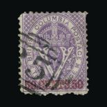 Canada - British Columbia and Vancouver Island : (SG 26) 1868-71 CC perf 12½ 50c mauve fine used,