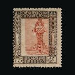 Italy - Colonies - Libya : (SG 26A) 1921 Pictorial 15c brown orange and sepia with centre