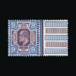 Great Britain - KEVII : (SG 308) 1911-13 Somerset House 9d slate-purple and cobalt-blue, with