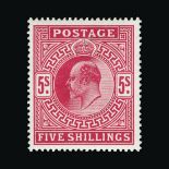 Great Britain - KEVII : (SG 318) 1911-13 SH 5s carmine, h/r, fresh m.m. Cat £425 (image available)