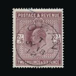 Great Britain - KEVII : (SG 316) 1911-13 SH 2s6d dull reddish purple, centred to SE, light OBAN cds,