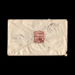Burma - Japanese Occupation : (SG J57) 1942 5c on Farmer 1a red on 1943 censored cover Kayan to