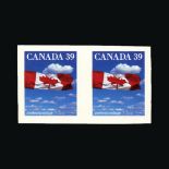 Canada : (SG 1354aa) 1989-2005 Flag 39c, horizontal IMPERF PAIR, fine and fresh, u.m. Cat £300 (