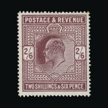 Great Britain - KEVII : (SG 316) 1911-13 SH 2s6d dull reddish purple, one lightly toned corner perf,