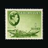 Seychelles : (SG 135-149) 1938-49 KGVI basic set of 25 values to 5r, not checked for papers/