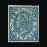 Great Britain - QV (surface printed) : (SG (118)) 1867-80 2s dull blue, plate 1, AL, IMPERF