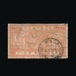 Great Britain - QV (surface printed) : (SG 133) 1867-83 blued paper £5 orange, CN, centred