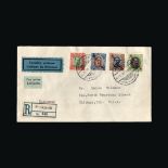 Iceland : (SG 205-7) 1933 Balbo Flight set of 3 plus Frederik 30a on official registered cover to