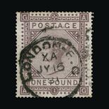 Great Britain - QV (surface printed) : (SG 129) 1867-83 Maltese Cross £1 brown-lilac, AG, a '