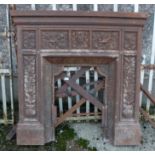 Cast Iron Fireplace (no mantle), 45”w x 45”h x 18” opening