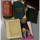 1 Vol. Burkes Peerage 1930, group of old music manuscripts, La Divina Comedia etc