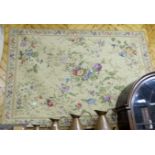 Flemish Wool Floral Wall Hanging/Bedspread, 230cm x 158cm