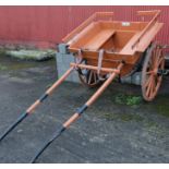 Pony Box Trap, painted brown, iron shod wheels(For re-sale due to the default of a previous buyer)