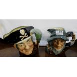 2 Royal Doulton Character Jugs – Rip Van Winkle & Long John Silver