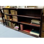 Modern Teak Open Floor Bookcase, divided into 6 compartments, 71”w x 39”h