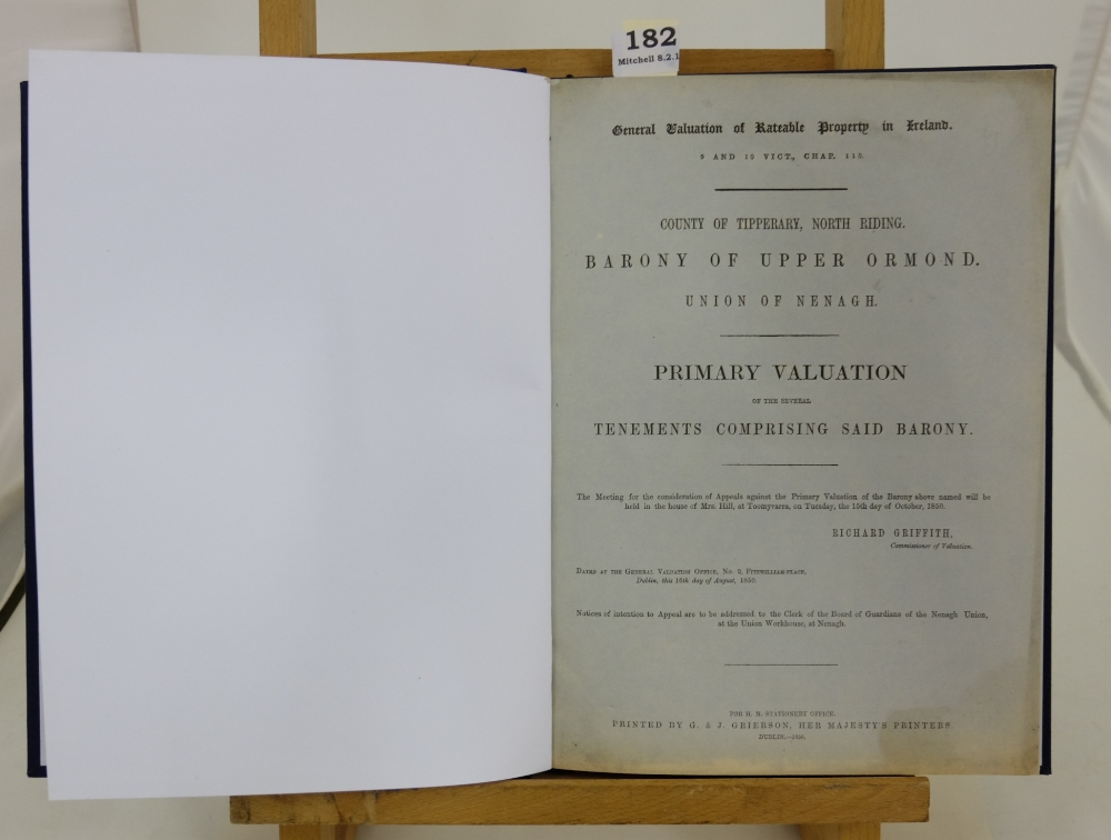 Griffith Valuation of the Barony of Nenagh. 1851.