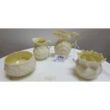 2 sets of Belleek Sugar Bowls and Cream Jugs – 1 first period, 1 1950’s