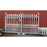 Set of Cast Iron Entrance Gates, by Kennan & Sons, Fishamble St, Dublin (stamped), 10ft wide, with