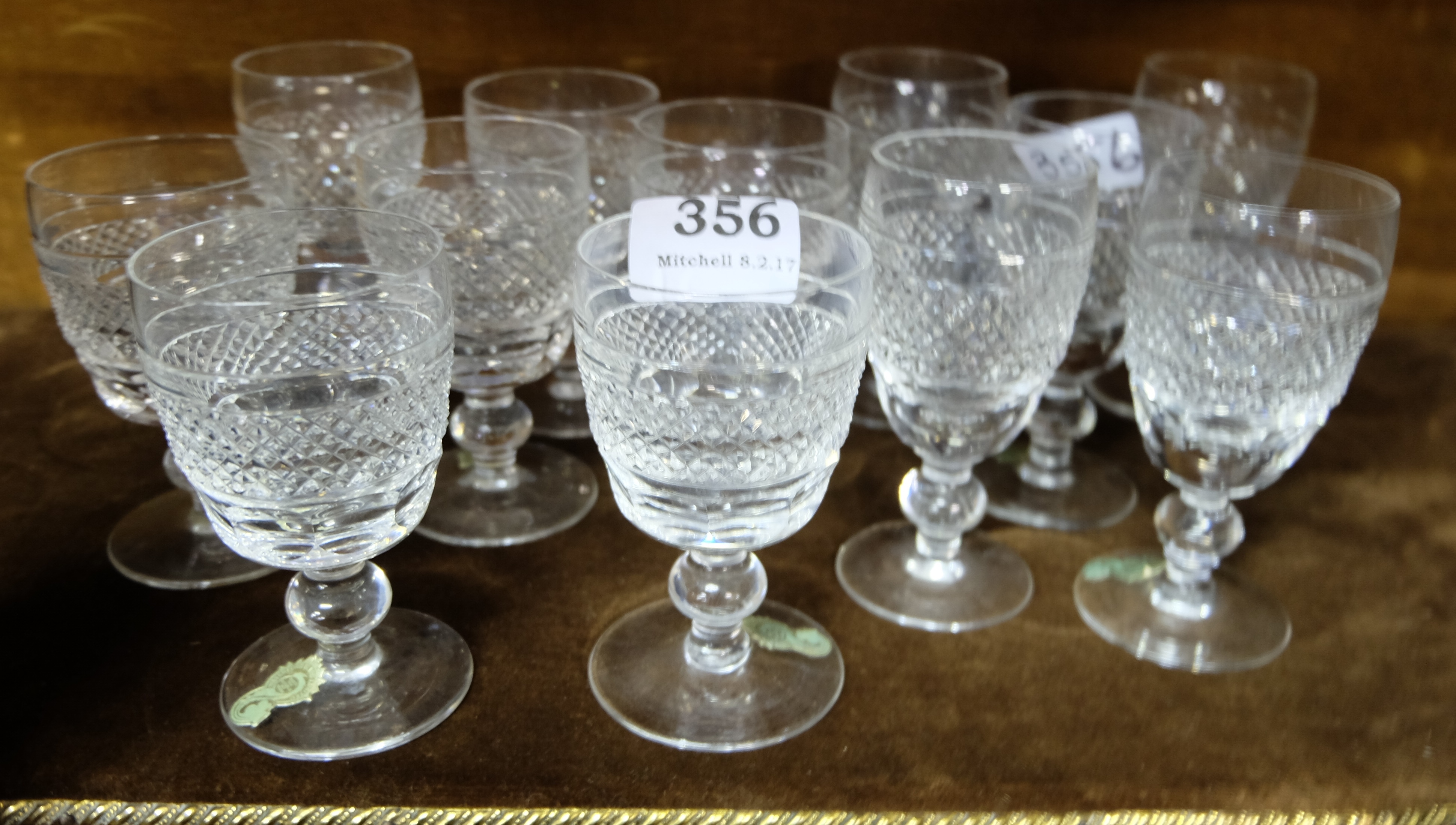 2 sets of 6 Waterford Crystal Sherry/small Wine Glasses (12)