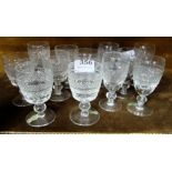 2 sets of 6 Waterford Crystal Sherry/small Wine Glasses (12)