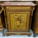 Kingwood Pier Cabinet, the breakfront red marble top over a freize drawer and a classical