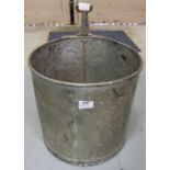 Steel Milk Pail, stamped W H Scott, Highbridge