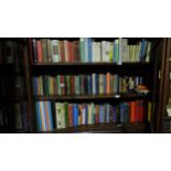 3 shelves of mainly canvas hardback books – novels etc
