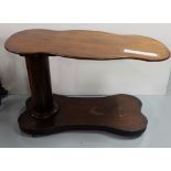 Victorian Mahogany Beside Tray Table, with adjustable top, 44”w