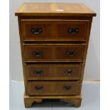 Modern Low 4-drawer Chest of Drawers, 17.5”w x 13”d x 29”h