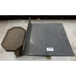 Metal Postal Scales with copper pan, stamped “G.P.O.”, 12”d x 19” w