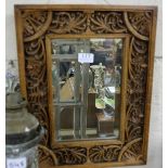 6 framed prints & pictures – landscapes etc and a carved oak framed wall mirror (7)