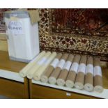 Several rolls of “Todays Interiors” wall paper rolls – 2 patterns 1 cream, 1 brown)