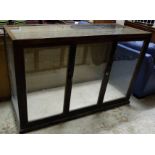 Mahogany framed Shop Counter Display Cabinet, with glass front and sides, 63”w x 41”h x 25”d