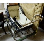 Early 20thC Baby’s Pram, stamped “Marmet”, on rubber-shod wheels