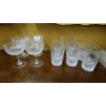 Set of 4 Webb Champagne Glasses and a Set of 6 Webb crystal Tumblers (10)