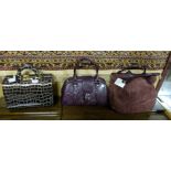 3 (new with labels) Paolo Cane handbags incl. 1 vanity case with combination lock