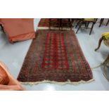 2 red ground Becarra pattern Persian Floor Rugs (100” x 63”) (78” x 40”)