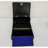 19thC jewellery box, with brass hinges and handle, stamped “Rodman, Belfast”