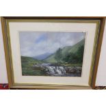 Niall Campion, Oil on Canvas, “River Landscape”, framed, 23”w x 19”h