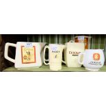 8 Pub Advertising Water Jugs/Cups – Jameson, Paddy, Carolans etc (cream etc)