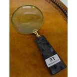 Magnifying Glass with marble effect handle, 9”h