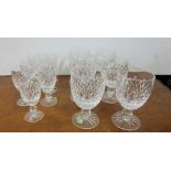 2 Sets of Waterford Wine Glasses (6 large and 7 smaller)