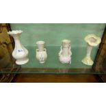 4 Belleek Vases from the 1960’s – 1980’s