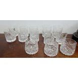 Group of Cut Glass – 6 Waterford Tumblers & 7 other similar (13 glasses)