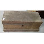 Rectangular Antique Pine Tool Chest with tools – spanners, hammer etc