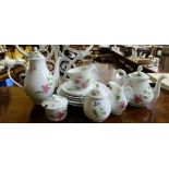 Group of china plates, bowls etc & modern Limoges coffee pots etc